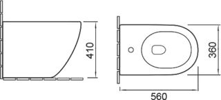 Биде напольное SantiLine SL-5051 белый